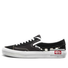 Кроссовки Vans Classic Slip-On CAP Checkerboard - Black White, черный