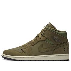 Кроссовки 1 ретро средние Air Jordan, зеленый