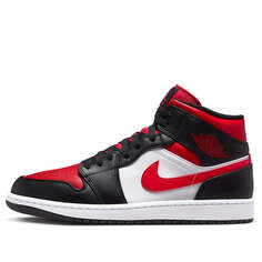 Кроссовки 1 средние Air Jordan, красный