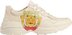 Кроссовки Gucci Rhyton Cat Print, кремовый