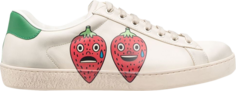Кроссовки Pablo Delcielo x Gucci New Ace Strawberry, кремовый