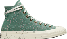 Кроссовки Chuck 70 High Paint Splatter - Admiral Elm Green, зеленый Converse