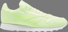 Кроссовки classic leather electric flash Reebok, зеленый