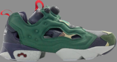Кроссовки teenage mutant ninja turtles x instapump fury og villains pack - rocksteady Reebok, зеленый