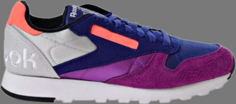 Кроссовки classic leather wb aubergine Reebok, синий
