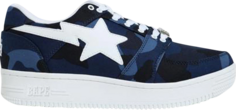 Кроссовки Bapesta Canvas Low Navy Camo, синий