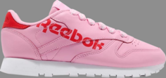 Кроссовки wmns classic leather charming pink Reebok, розовый