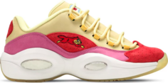 Кроссовки bbc ice cream x question low yellow red Reebok, красный