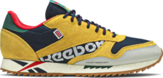 Кроссовки classic leather ripple altered yellow navy Reebok, желтый