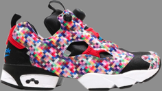 Кроссовки atmos x instapump fury multi-color Reebok, многоцветный