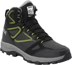 Кроссовки Jack Wolfskin "DOWNHILL TEXAPORE MID M", водонепроницаемые, цвет Schwarz-Lime