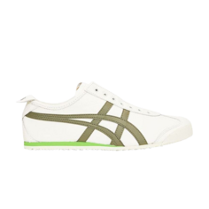 Кроссовки Mexico 66 Slip-On, цвет White Olive Green Onitsuka Tiger