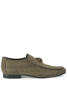 Лоферы Hugh Eagle со стразами Kurt Geiger London, коричневый