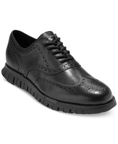 Мужские оксфорды ZERØGRAND Remastered со шнуровкой и кончиками крыльев Cole Haan, черный