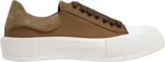 Кроссовки Alexander McQueen Deck Plimsoll Khaki, зеленый