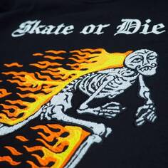 Черные мужские кроссовки Skate Or Die с круглым вырезом haculla., черный