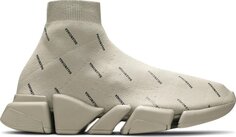 Кроссовки Balenciaga Speed 2.0 Sneaker Allover Logo - Sand, коричневый