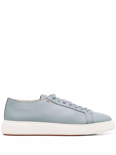 Santoni кеды с контрастным язычком, синий