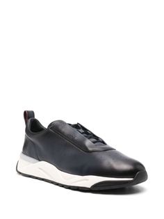 Santoni кожаные кроссовки, синий