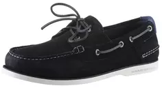 Туфли-лодочки Tommy Hilfiger "TH BOAT SHOE CORE SUEDE", с модными шнурками, повседневная обувь, полуботинки, туфли на шнуровке, синий