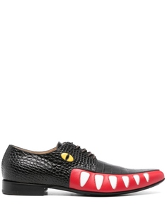 Walter Van Beirendonck туфли из крокодиловой кожи, черный