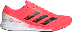 Кроссовки Adidas Adizero Boston 9 Signal Pink Black, розовый