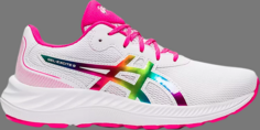 Кроссовки gel excite 9 gs white pink glow Asics, белый