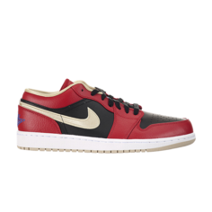 Кроссовки Air Jordan 1 Retro Low Gym Red Gold, красный