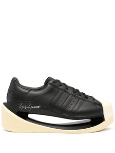 Y-3 кроссовки с вырезами, черный