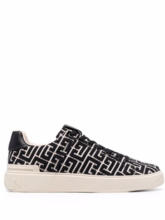 Balmain кроссовки B-Court с монограммой, нейтральный цвет
