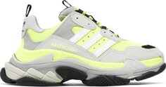 Кроссовки Adidas x Balenciaga Triple S Sneaker Fluo Yellow, серый