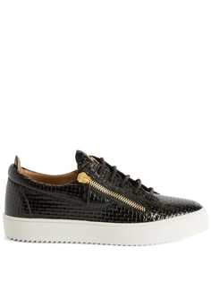 Giuseppe Zanotti лакированные кроссовки Frankie, черный