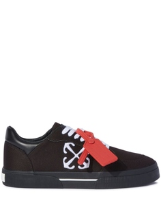 Off-White новые низкие кроссовки из вулканизированного холста, черный