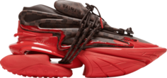 Кроссовки Balmain Unicorn Low Monogram - Brown Red, коричневый