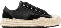 Кроссовки Maison Mihara Yasuhiro Hank Distressed Canvas Low Black, черный