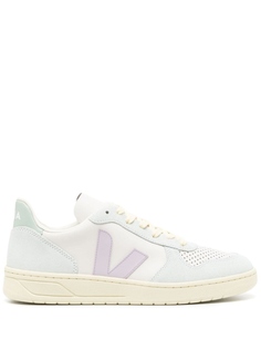 Кроссовки Veja V-10 ChromeFree, белый/голубой/сиреневый