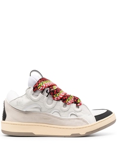 Кроссовки Lanvin Curb, белый/темно-красный/бежевый/черный