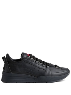 Dsquared2 low-top leather sneakers, черный