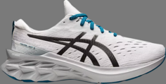 Кроссовки novablast 2 white black Asics, белый