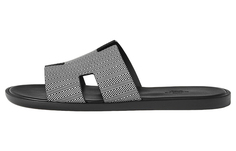 Шлепанцы мужские Hermès Izmir, черный / белый Hermes