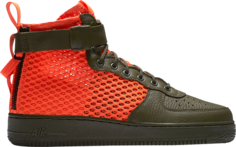 Кроссовки Nike SF Air Force 1 Mid QS Cargo Khaki Crimson, зеленый
