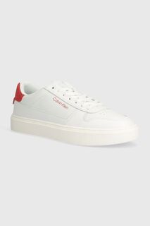 Кожаные кроссовки LOW TOP LACE UP BSKT Calvin Klein, белый