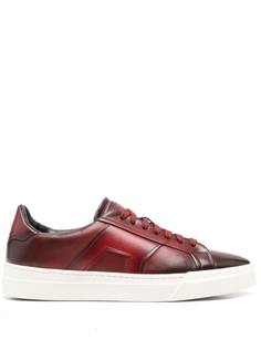 Santoni кроссовки с эффектом градиента, красный