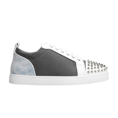Кроссовки Christian Louboutin Louis Junior Spikes White Light Blue, белый