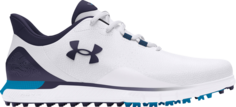 Кроссовки Drive Fade Spikeless Golf White Midnight Navy, белый Under Armour