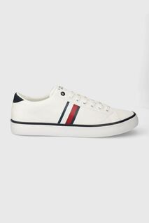 Кроссовки TH HI VULC LOW STRIPES MESH Tommy Hilfiger, белый