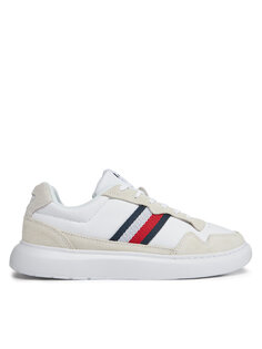 Кроссовки Light Cupsole Lth Mix Stripes Tommy Hilfiger, белый