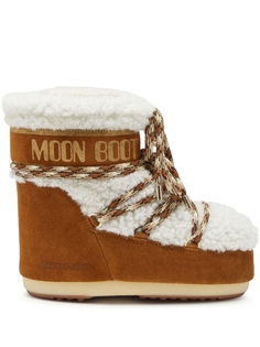 Moon Boot ботинки на шнуровке, коричневый