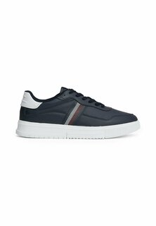 Кроссовки на шнуровке SUPERCUP STRIPES TUMBLED Tommy Hilfiger, темно-синий