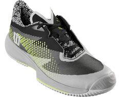 Кроссовки Wilson Kaos Swift 1.5 Tennis Shoes, цвет Pearl Blue/Black/Safety Yellow